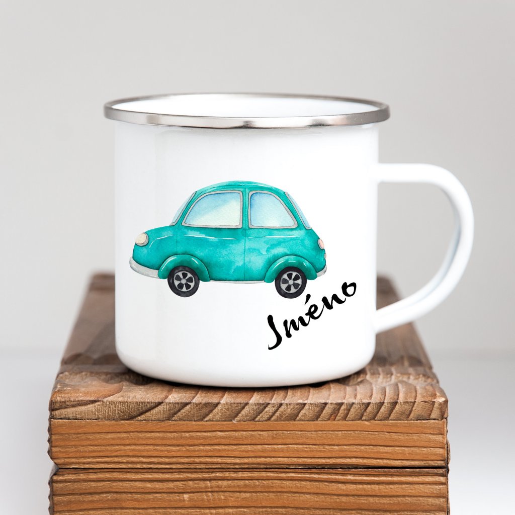 Personalized Enamel Mug Auto Multi Colors Rim