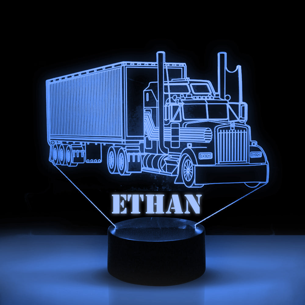 Personalized 7/16 Color Changing Container Car 3D Illusion Led Lamp