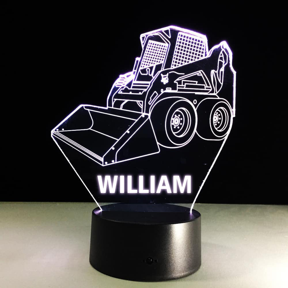 Personalized 7/16 Color Changing Skid-steer Loader 3D Illusion Led Lamp 22120601