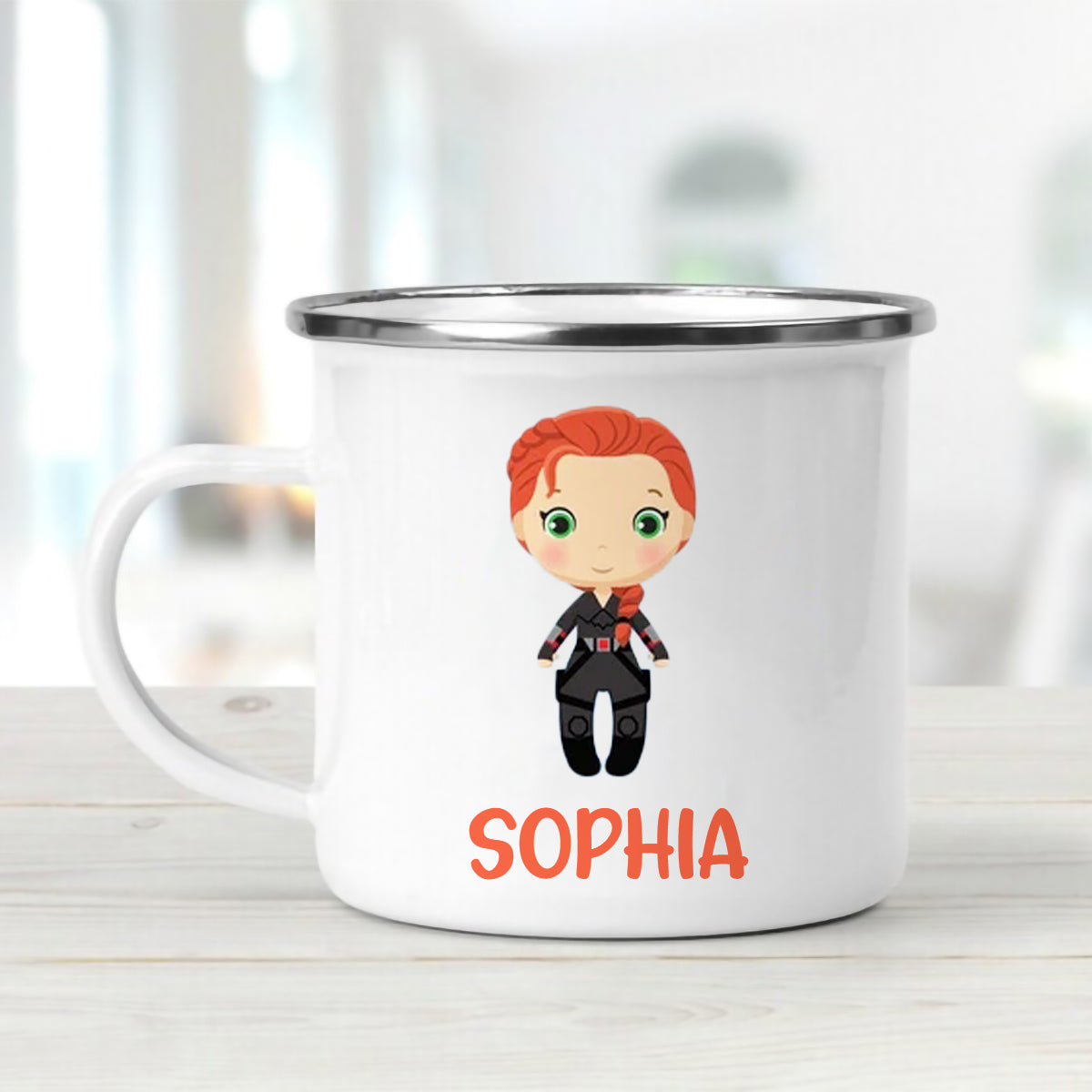 Personalized Super Girl Enamel Mug
