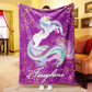 Personalized Magical Unicorn Fleece Blanket 14