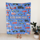 Personalized Minky Swaddle Blanket Name Police Car