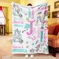 Custom Unicorn Name Blankets With Initial