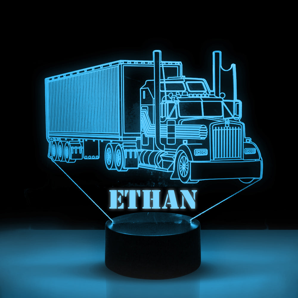 Personalized 7/16 Color Changing Container Car 3D Illusion Led Lamp