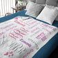 Personalized Name Word Art With Monogram Baby Girl Fleece Blanket