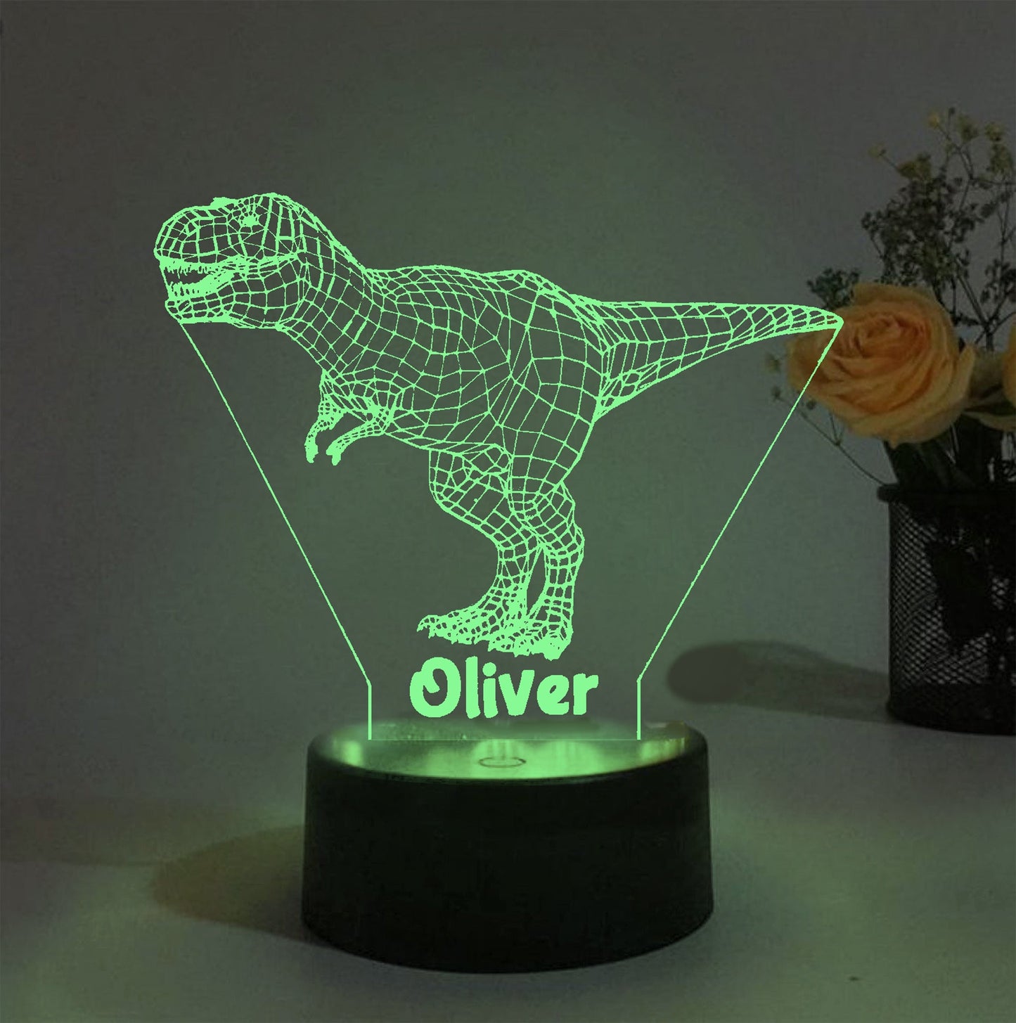 Personalized T-rex 7/16 Colors Changing Led Night Light