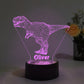 Personalized T-rex 7/16 Colors Changing Led Night Light