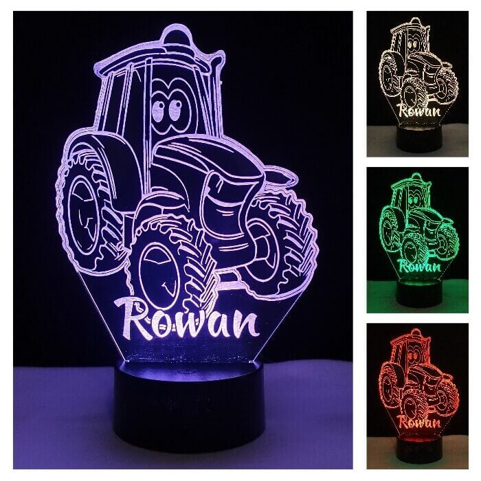 Personalized 7/16 Color Changing Night Light Cartoon Classic Cars