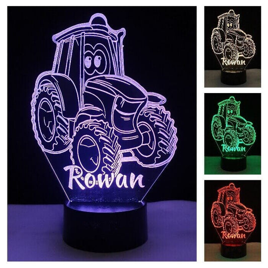 Personalized 7/16 Color Changing Night Light Cartoon Classic Cars