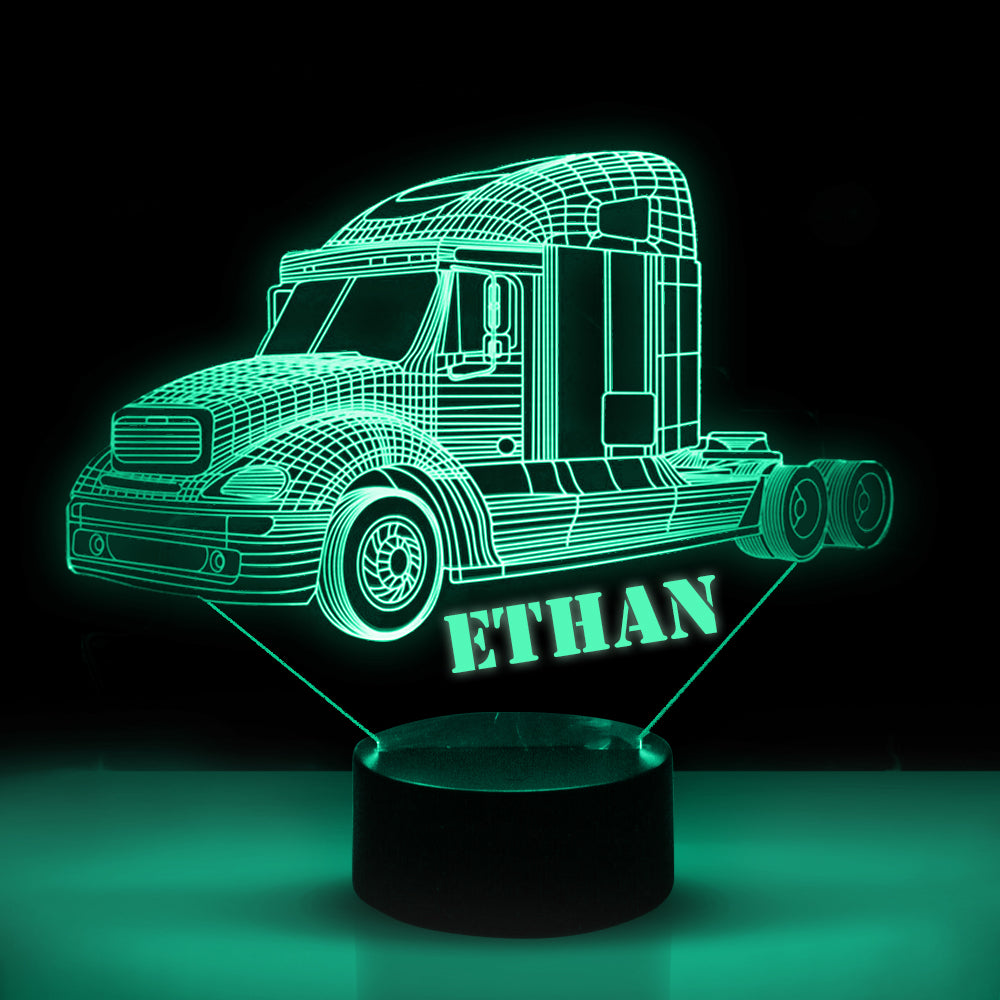 Personalized 7/16 Color Changing Lorry 3D Illusion Led Lamp