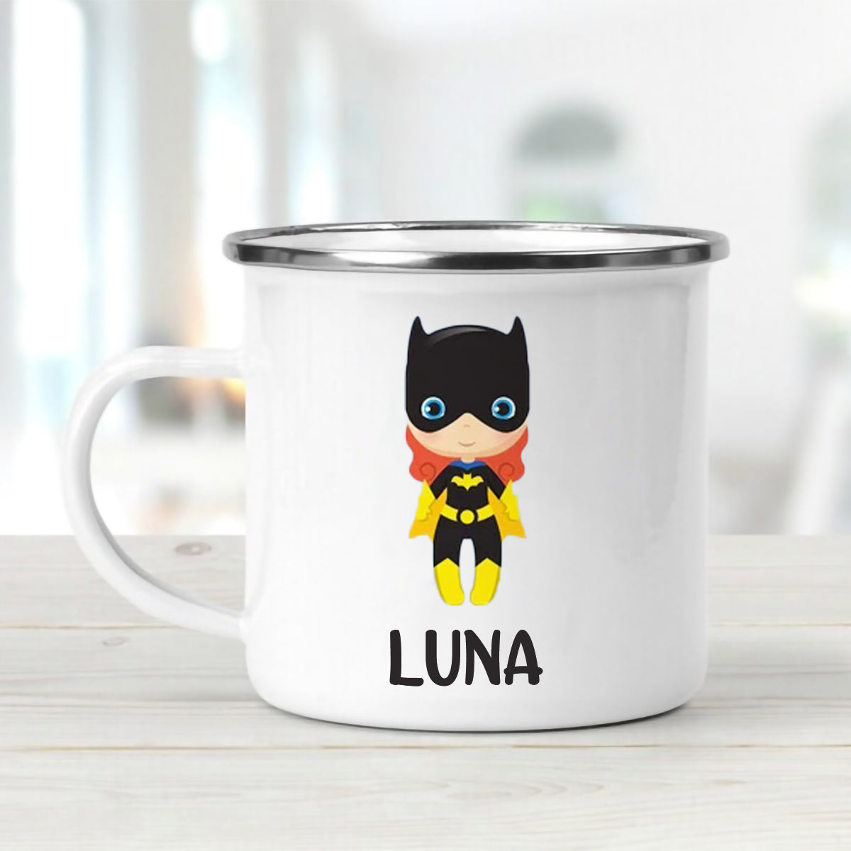 Personalized Super Girl Enamel Mug