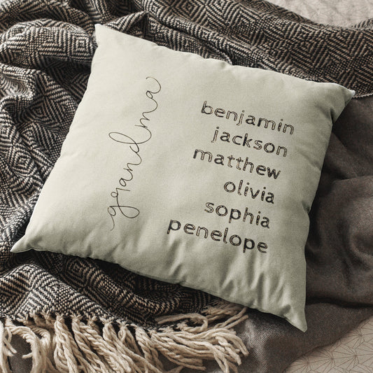 Personalized Pillow With Kids Grandkids Name
