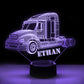 Personalized 7/16 Color Changing Lorry 3D Illusion Led Lamp