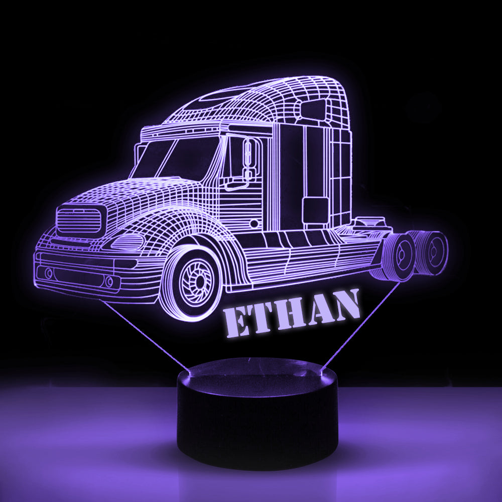 Personalized 7/16 Color Changing Lorry 3D Illusion Led Lamp