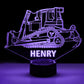 Personalized 7/16 Color Changing Bulldozer  3D Illusion Led Lamp 22120605