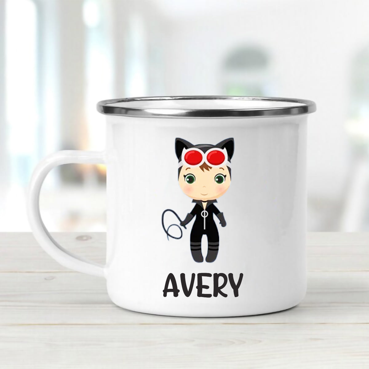 Personalized Super Girl Enamel Mug