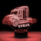 Personalized 7/16 Color Changing Lorry 3D Illusion Led Lamp