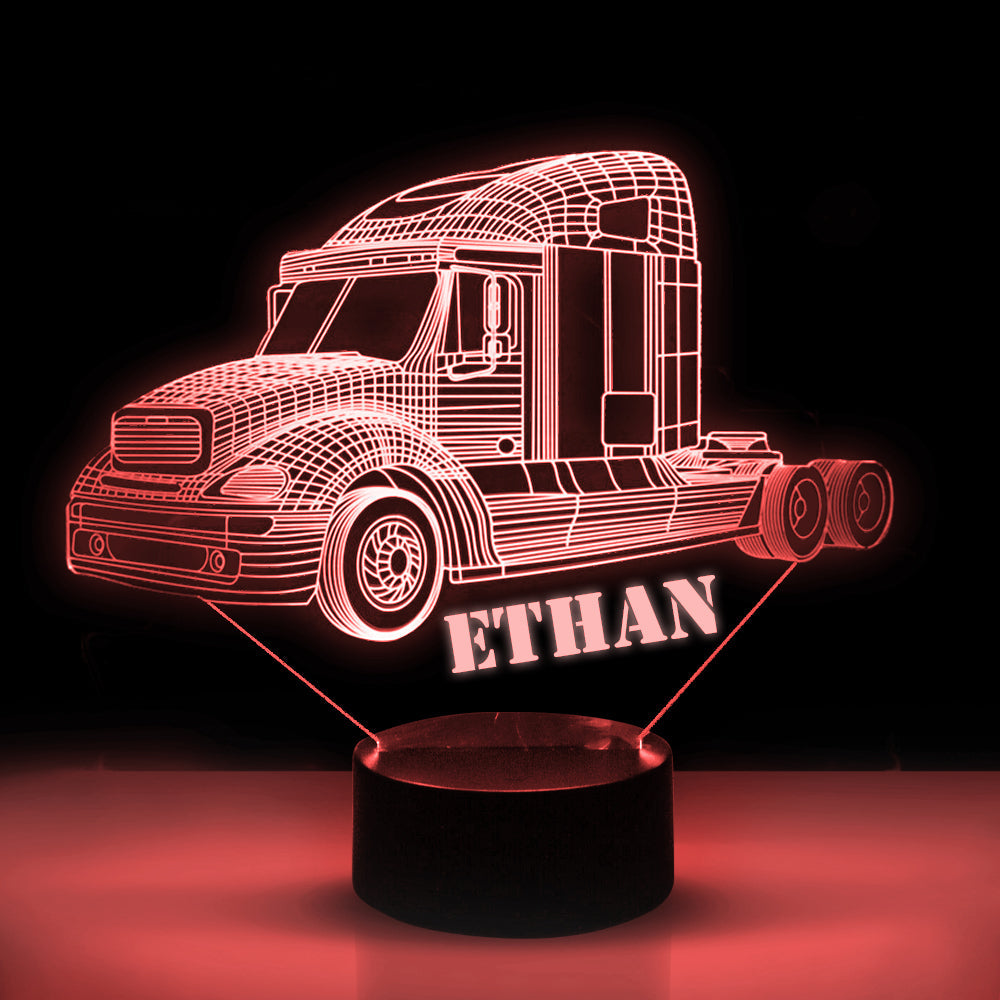 Personalized 7/16 Color Changing Lorry 3D Illusion Led Lamp