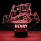 Personalized 7/16 Color Changing Bulldozer  3D Illusion Led Lamp 22120605