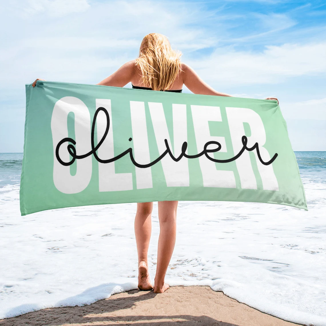 Personalized Colors Combine Beach Towel｜112301