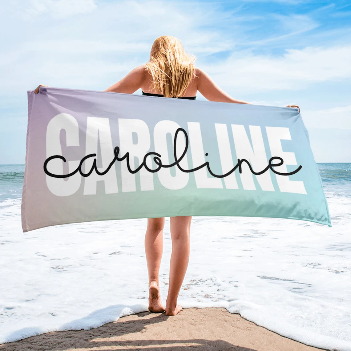 Personalized Colors Combine Beach Towel｜112301