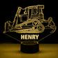 Personalized 7/16 Color Changing Bulldozer  3D Illusion Led Lamp 22120605
