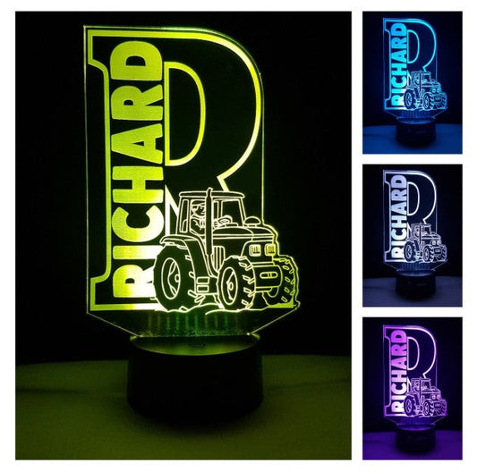 Personalized 7/16 Color Changing Night Light Cartoon Cars
