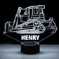 Personalized 7/16 Color Changing Bulldozer  3D Illusion Led Lamp 22120605