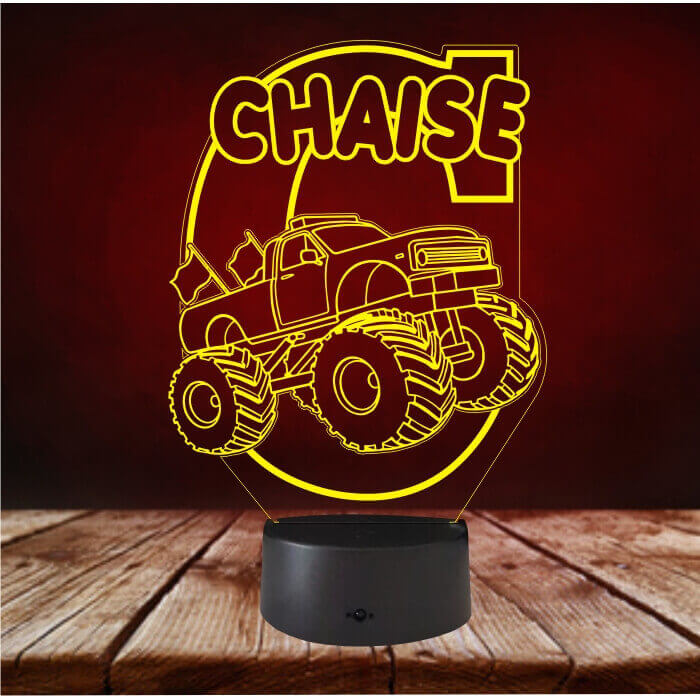Personalized 7/16 Color Changing Night Light Monster Truck