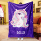 Personalized Magical Unicorn Fleece Blanket 01
