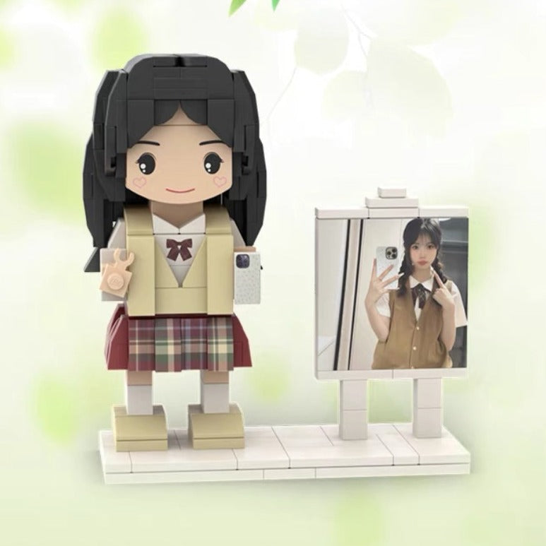 Mother's Day Brick Figure, Customizable, Full Body, 1 Person Custom Brick Figure