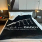 Personalized  Fathers Day Blanket Hooked On