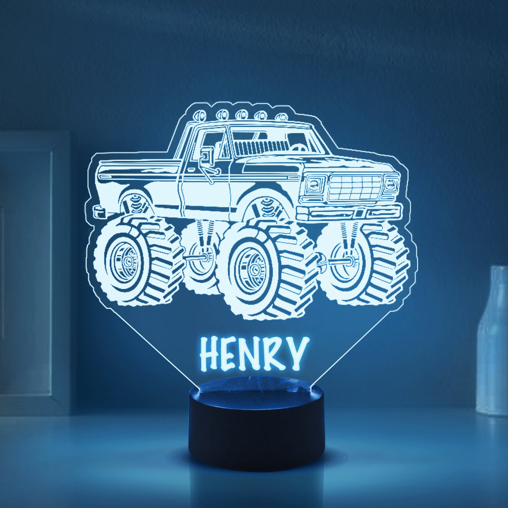 Personalized 7/16 Colors Changing Led Night Light Monster Truck