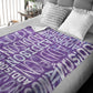 Personalized Name Word Art Multi Colors Fleece Blanket