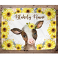 Personalized Cow Pink Flower Muti Styles Newborn Baby Girl Children Name Fleece Blanket
