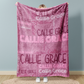 Personalized Cute Name Word Art Multi Colors Fleece Blanket