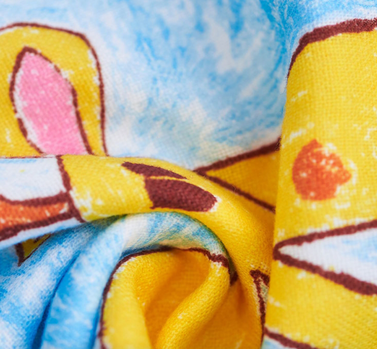 Personalized Cute Illustration Cotton Towel Embroidery With Kid's Name