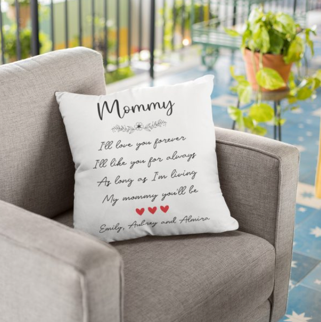 Personalized Pillow I'll love you forever Love Quote