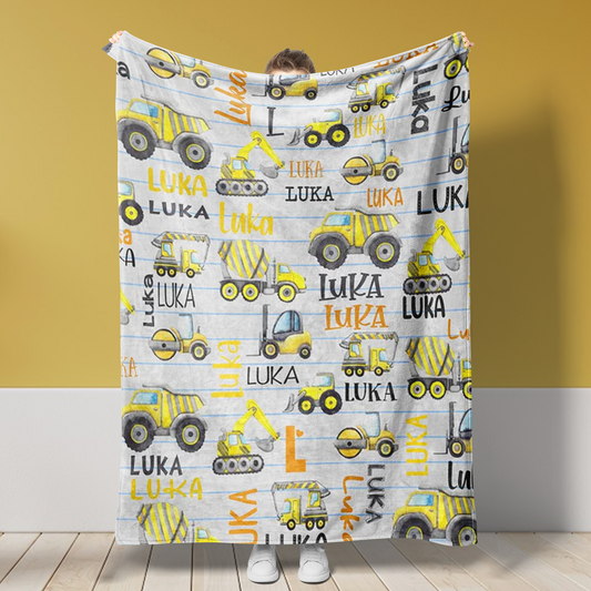 Custom Name Blanket Tractor