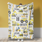 Custom Name Blanket Tractor