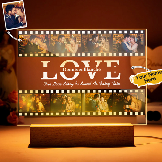 Custom Photo Engraved Night Lights Film Photo Light Home Gift For Love
