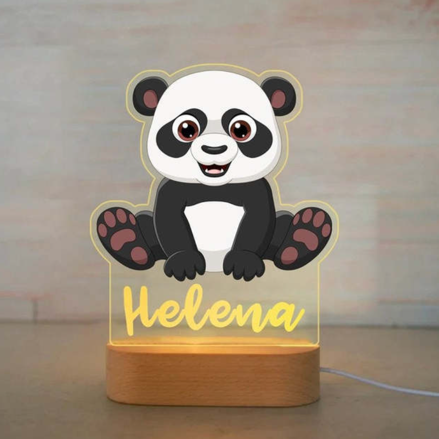 Personalized Bedroom Boys Girls Animal Mood Lighting Panda