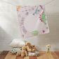 Custom Name Fleece Jungle Pink T-Rex Dinosaur Milestone Blanket