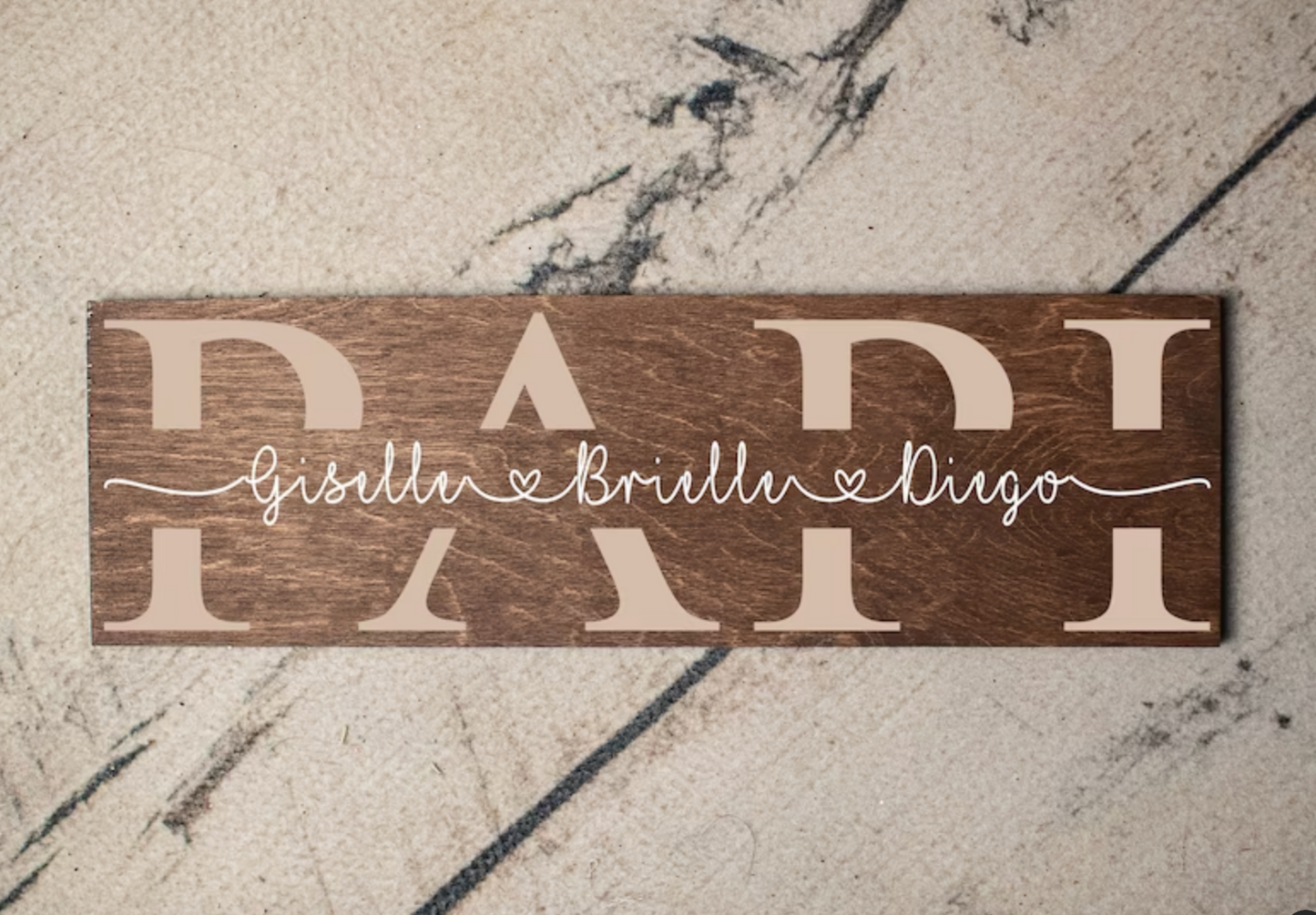 Personalized Papa Wooden Sign