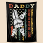 Personalized  Fathers Day Blanket Daddy Hand Bumps