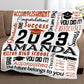 Personalized Graduation Blanket Words Art
