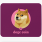 Doge Coin Logo Mouse Pad Pink