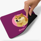 Doge Coin Logo Mouse Pad Pink