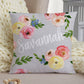 Personalized Floral Baby Throw Pillow
