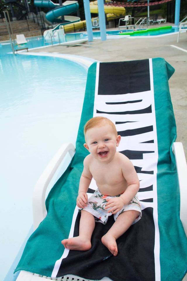 Personalized Beach Towel Solid Bolds Colors Combine